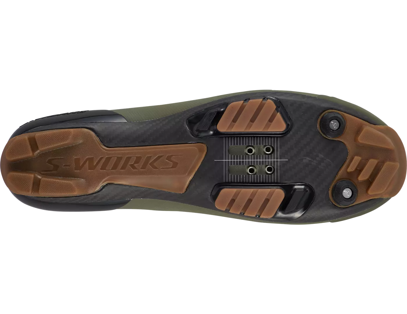 61521 824 SHOE SW RECON LACE MTB SHOE OAKGRN 44 BOTTOM