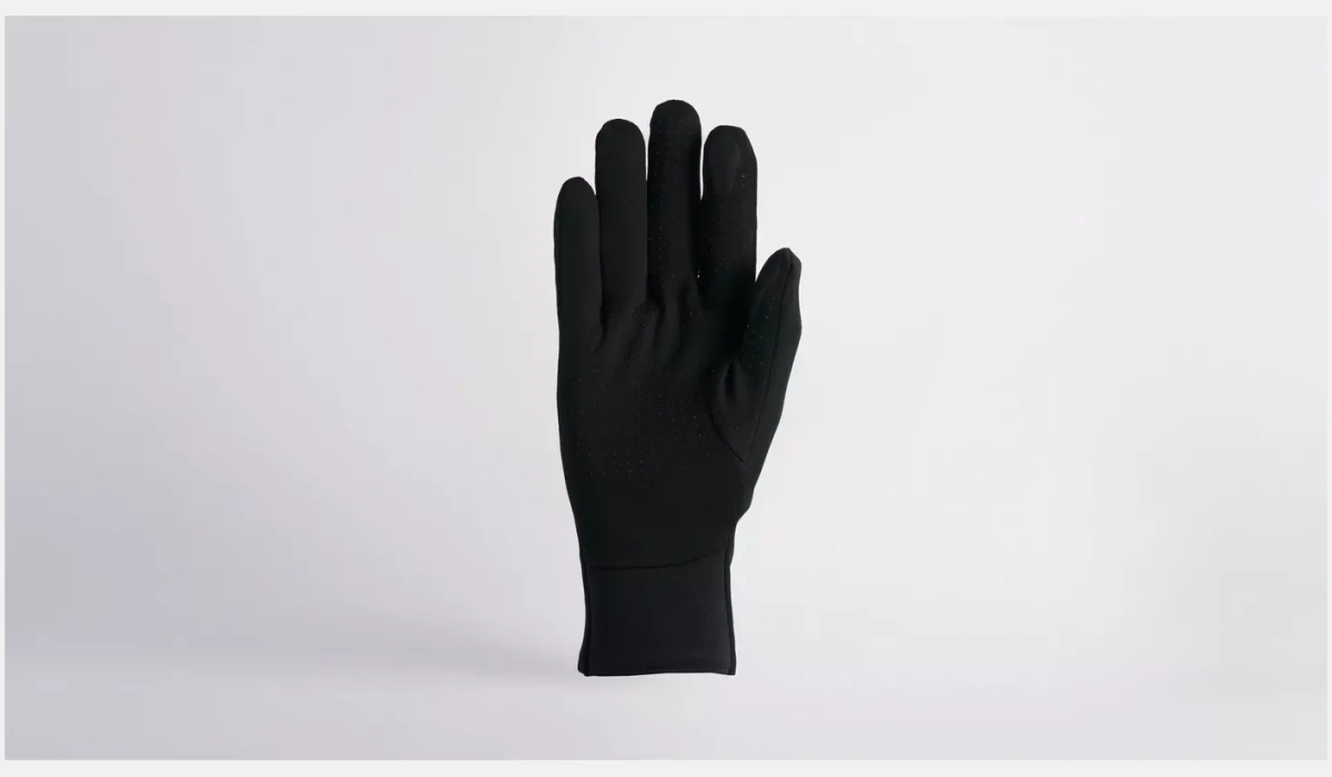 67223 430 GLV SOFTSHELL THERMAL GLOVE LF MEN BLK FRONT 3 4